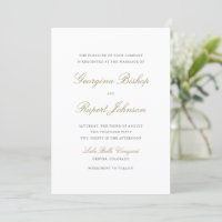 Gold Simple Elegant Script Typografy Wedding