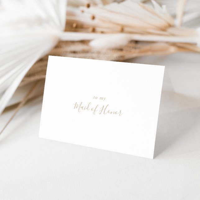 Gold Simple Minimalist Bridal Party Thank You Dankeskarte (Von Creator hochgeladen)