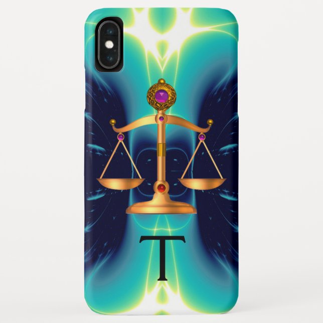 GOLD-SKALA MIT GEM STONES-MONOGRAM Case-Mate iPhone HÜLLE (Rückseite)