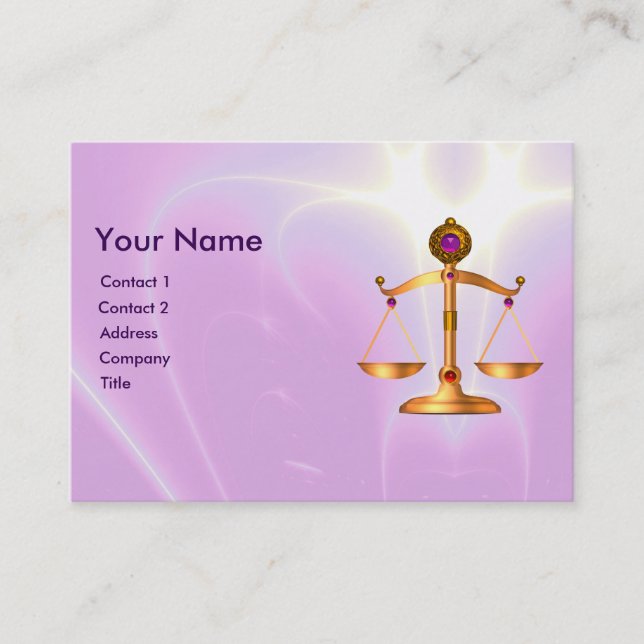 GOLD-SKALA MIT GEM STONES-MONOGRAM VISITENKARTE (Vorderseite)