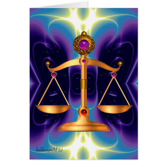 GOLD-SKALEN MIT GEM STONES, Justiz-Symbol (Vorne)
