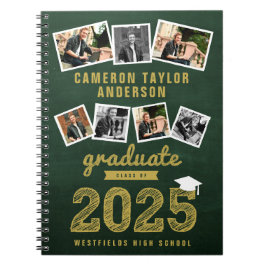 Gold Sketch 2025 Grad 7 Foto Collage Abschluss Notizblock