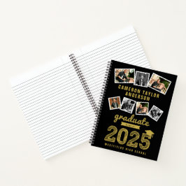 Gold Sketch 2025 Grad 7 Foto Collage Abschluss Notizbuch