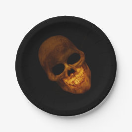 Gold Skull-Halloween-Party Pappteller