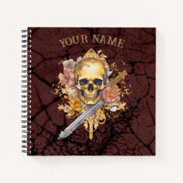 Gold Skull-Notebook Notizbuch