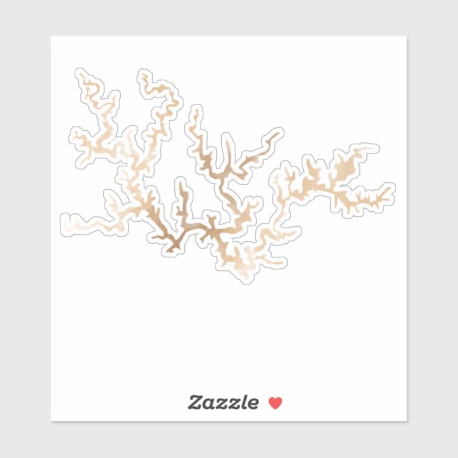 Gold Smith Lake Map Aufkleber (Blatt)