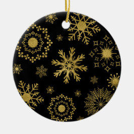Gold Snowflake Muster Weihnachtsschmuck