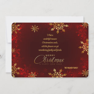Gold Snowflakes Carte de voeux de vacances