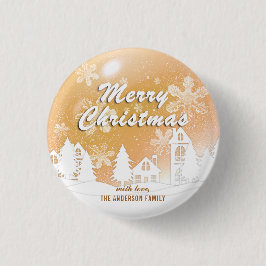 Gold Snowflakes Weihnachten Weihnachten Frohes Neu Button