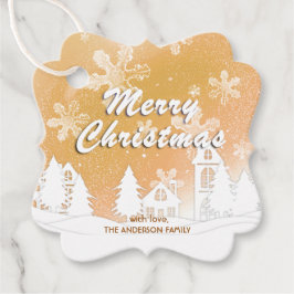 Gold Snowflakes Weihnachten Weihnachten Frohes Neu Geschenkanhänger