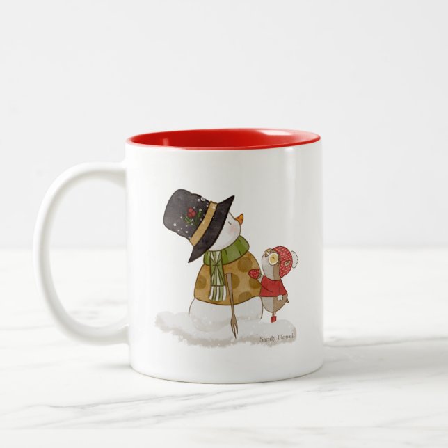 Gold Snowman Tasse (Links)