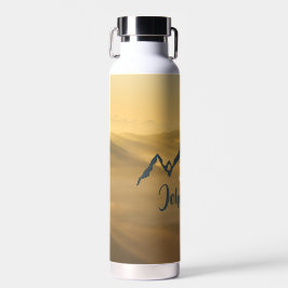 Gold Sonnenaufgang personalisierbare Berge Monogra Trinkflasche