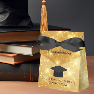 Gold Sparkle Abschluss Chic Custom Party Geschenkschachtel