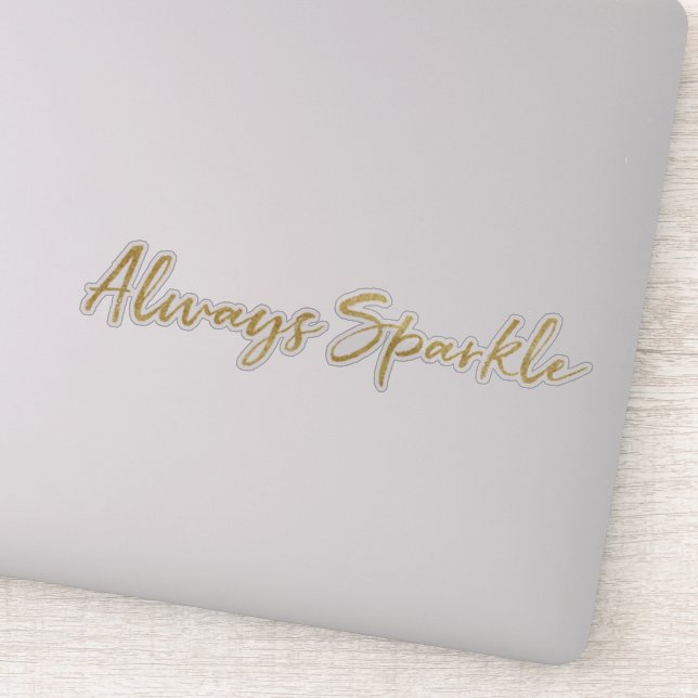 Gold Sparkle Aufkleber (Detail)