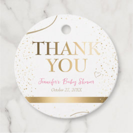 Gold Sparkle Baby Dusche Danke für Ihre Lieblingsm Geschenkanhänger