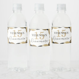 Gold Sparkle Black Quinceanera Ballon