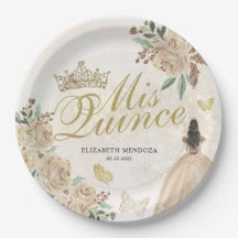 Gold Sparkle Blumenprinzessin Quinceañera Geburtst