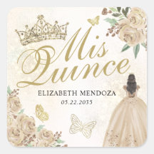 Gold Sparkle Blumenprinzessin Quinceañera Geburtst