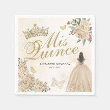 Gold Sparkle Blumenprinzessin Quinceañera Geburtst