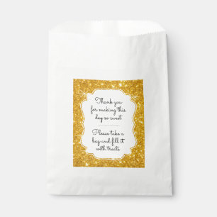 Gold Sparkle Candy Buffet Gefallen Tasche Geschenktütchen