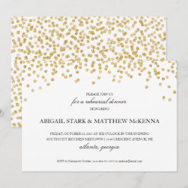 Gold Sparkle Confetti Probe Abendessen Einladung