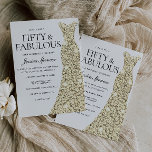 Gold Sparkle Dress 50 & Fabulous 50. Geburtstag Einladung<br><div class="desc">Gold Sparkle Dress 50 & Fabulous 50. Geburtstag Fabulous Frauen 50. Geburtstagsparty Variationen zu der Einladung und passende Artikel in unserem Shop</div>