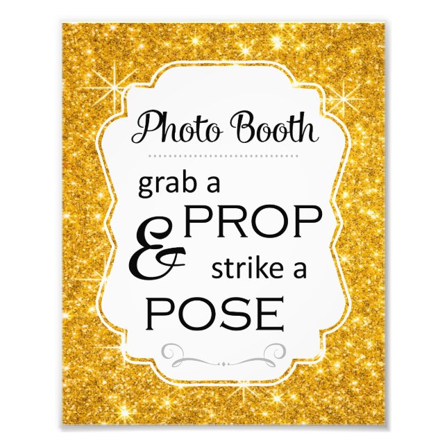Gold Sparkle Foto Booth Brautparty Wedding (Vorne)