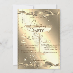 Gold Sparkle, Glass, Weihnachtsgeschenk für Untern Einladung