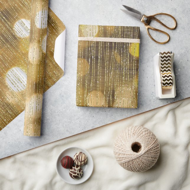 Gold Sparkle Glittery Geschenkpapier (Kunsthandwerk)