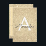 Gold Sparkle Glitzer 16 . Geburtstag Geburtstag Einladung<br><div class="desc">Luxury Gold Sparkle Glitzer 16 . Geburtstag Monogram Name und Erstgeburtstag Party Einladung. Diese Einladung ist ideal für die Luxus Gold Sparkle Glitzer Sweet 16 Birthday Party,  die in Gold feiern möchten.</div>