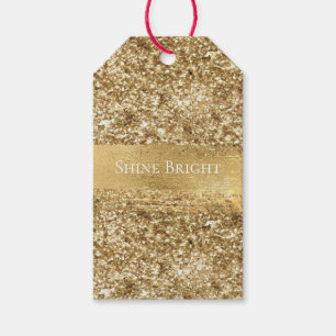 Gold Sparkle Glitzer Geschenkanhänger