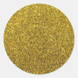 Gold Sparkle Glitzer Runder Aufkleber