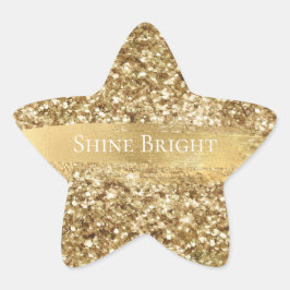 Gold Sparkle Glitzer Stern-Aufkleber