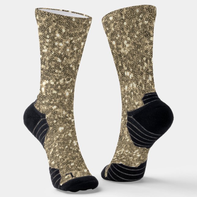 Gold Sparkle Imitate Glitzer Socken (Gewinkelt)