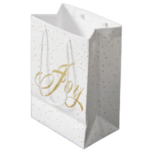 Gold Sparkle Joy Weihnachtsgeschenktasche Mittlere Geschenktüte