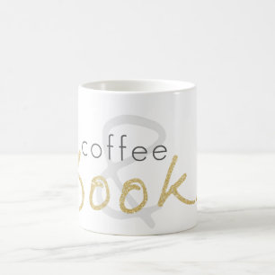 Gold Sparkle Kaffee und Bücher Tasse