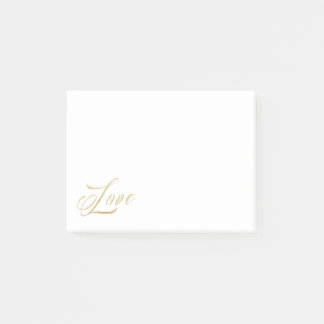 Gold-Sparkle-Liebe Post-it Klebezettel