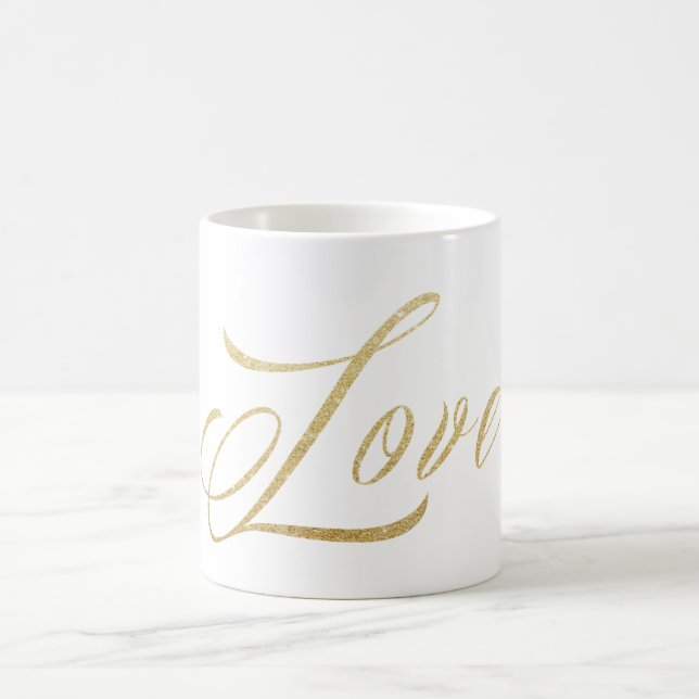 Gold Sparkle Love Mug (Centre)