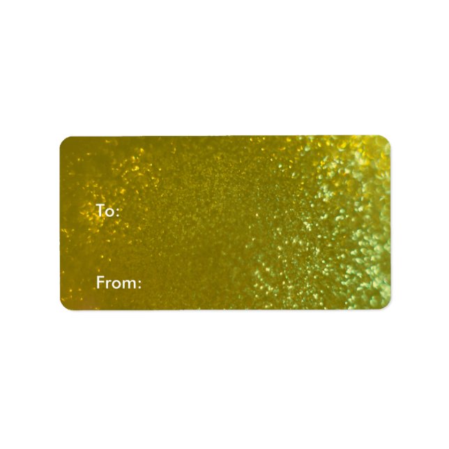 Gold Sparkle Ornament 2 Geschenkmarken Adressaufkleber (Vorne)