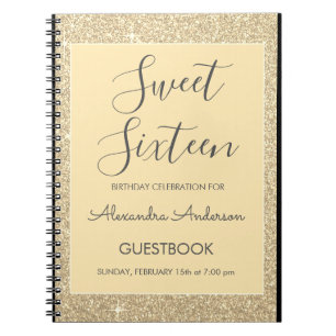 Gold Sparkle Parties scintillant Sweet 16 Livre d'