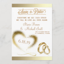 GOLD SPARKLE SAVE THE DATE