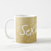 Gold Sparkle Sex Kitten Tasse