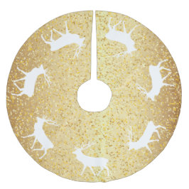 Gold Sparkle Winter Dei Weihnachten Polyester Weihnachtsbaumdecke