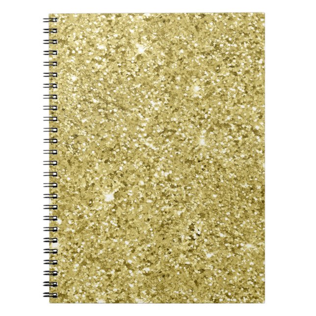 Gold Sparkling Glitzer Notizblock (Vorderseite)