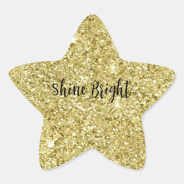 Gold Sparkling Glitzer Stern-Aufkleber