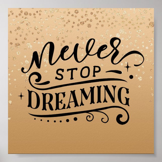 Gold-Speckling-Zitat-Poster Poster (Vorne)