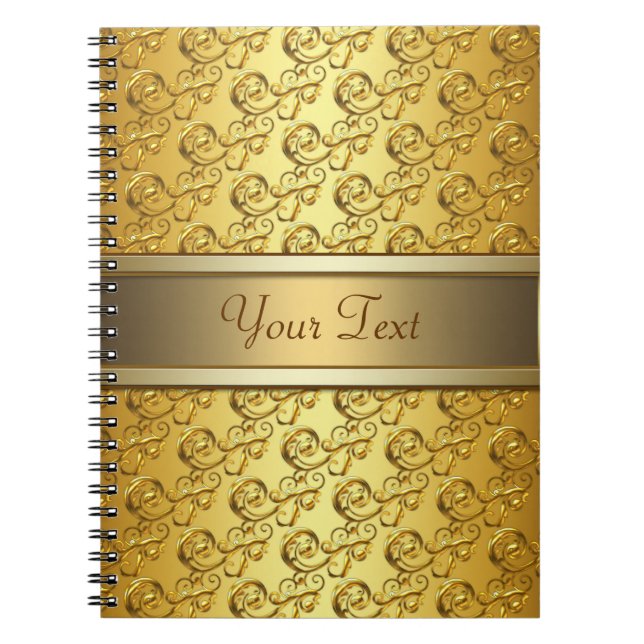 Gold Spiral Business Notebook Notizblock (Vorderseite)