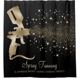 Gold Spray Bronze Spray Tan Duschvorhang