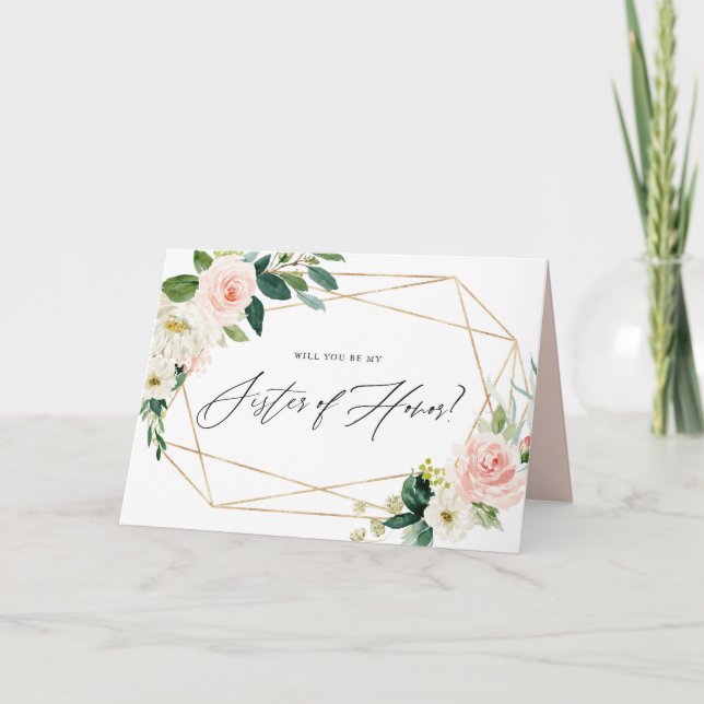 Gold Spring Blooms werden Sie meine Ehrenministeri Karte (Vorderseite)