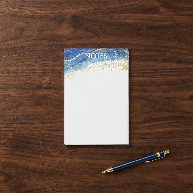 Gold Spritzer Minimalistisch Post-it Klebezettel (Gold Splatter Minimalist Post-it Notes.)
